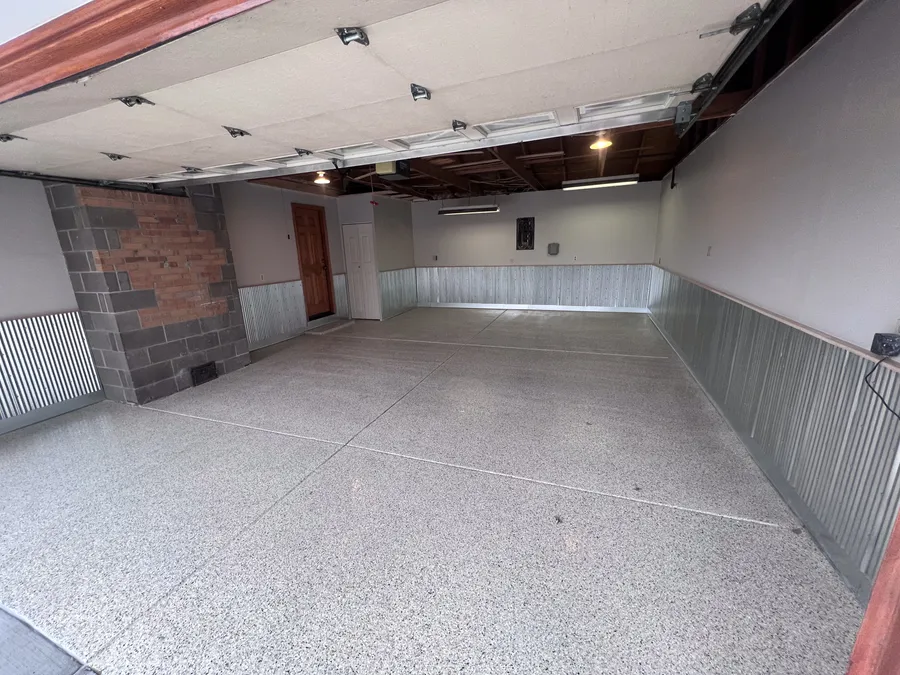 Common area of Chipotle with new epoxy coat over wood floor